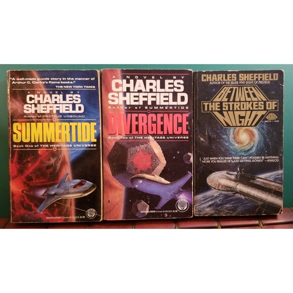 Charles Sheffield: Between The Strokes of Night, Summertide, Divergence. 3 Books - Picture 1 of 5